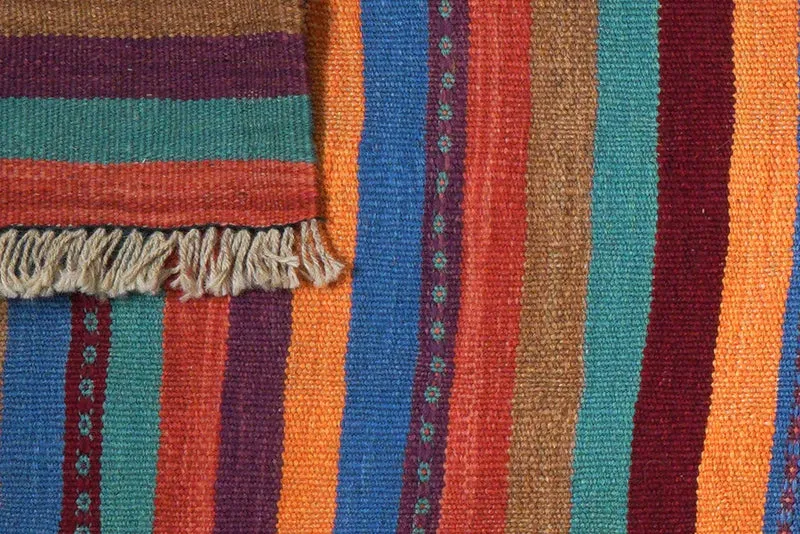 Kelim Gashgai · Handgewebt – Bunt, 200x60 cm