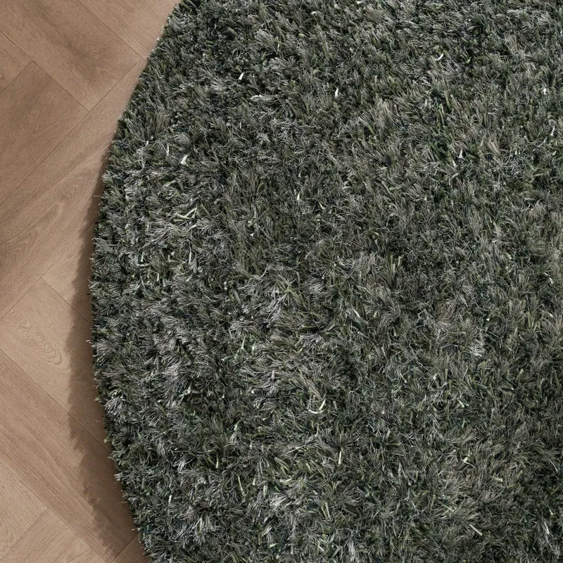 Shaggy Teppich Rund - Grace Grün