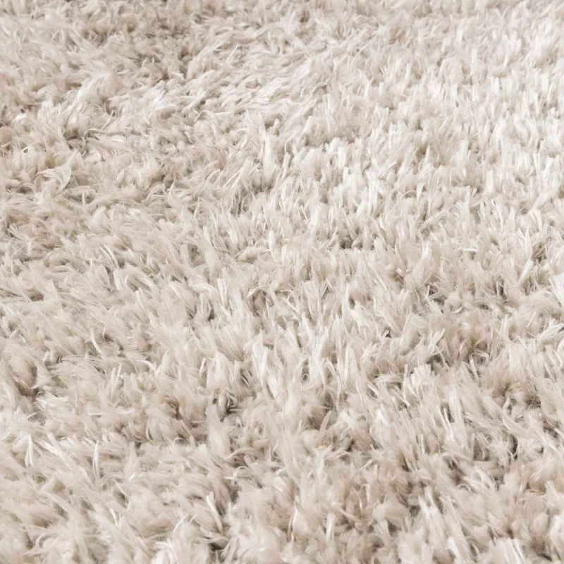 Shaggy Teppich Rund - Blaze Beige Grau