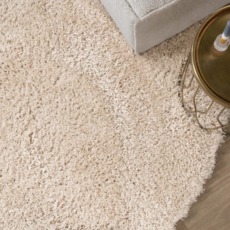 Shaggy Teppich Rund - Blaze Beige