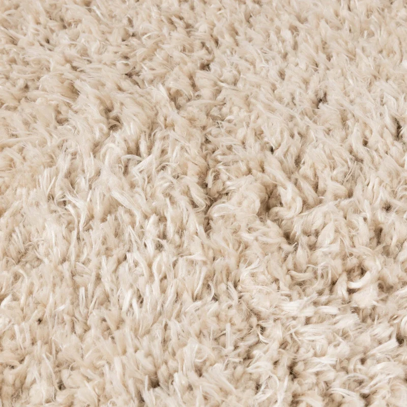 Shaggy Teppich Rund - Blaze Beige