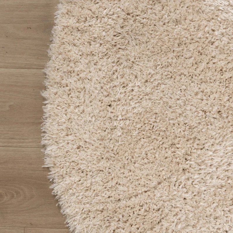 Shaggy Teppich Rund - Blaze Beige