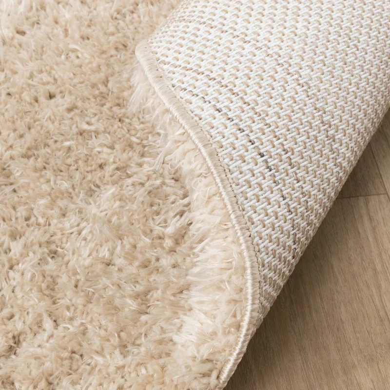 Shaggy Teppich Rund - Blaze Beige