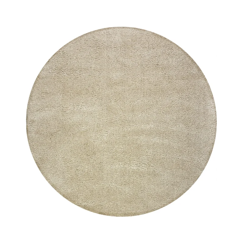 Shaggy Teppich Rund - Farenzo Beige