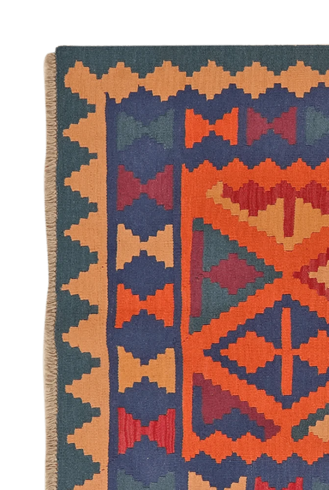 Kelim Gashgai · Handgewebt – Orange, 169x122 cm