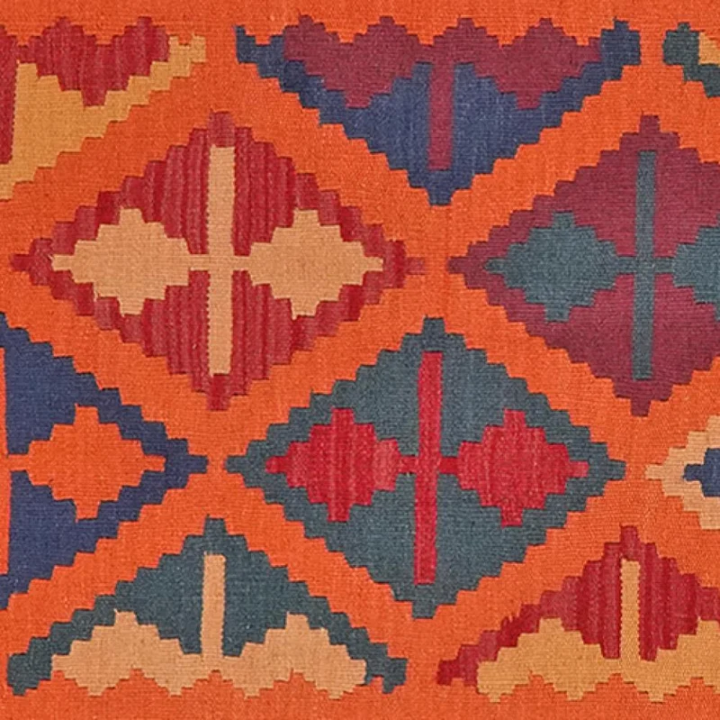 Kelim Gashgai · Handgewebt – Orange, 169x122 cm
