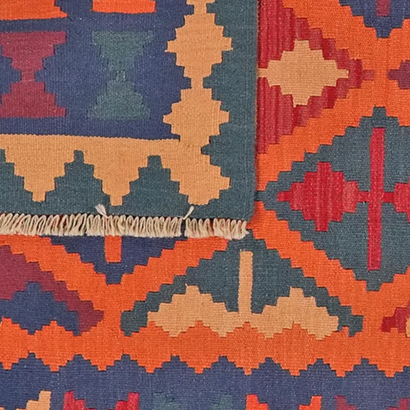 Kelim Gashgai · Handgewebt – Orange, 169x122 cm