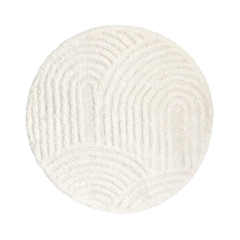 Teppich Skandinavisch Rund - Lova Arches Creme