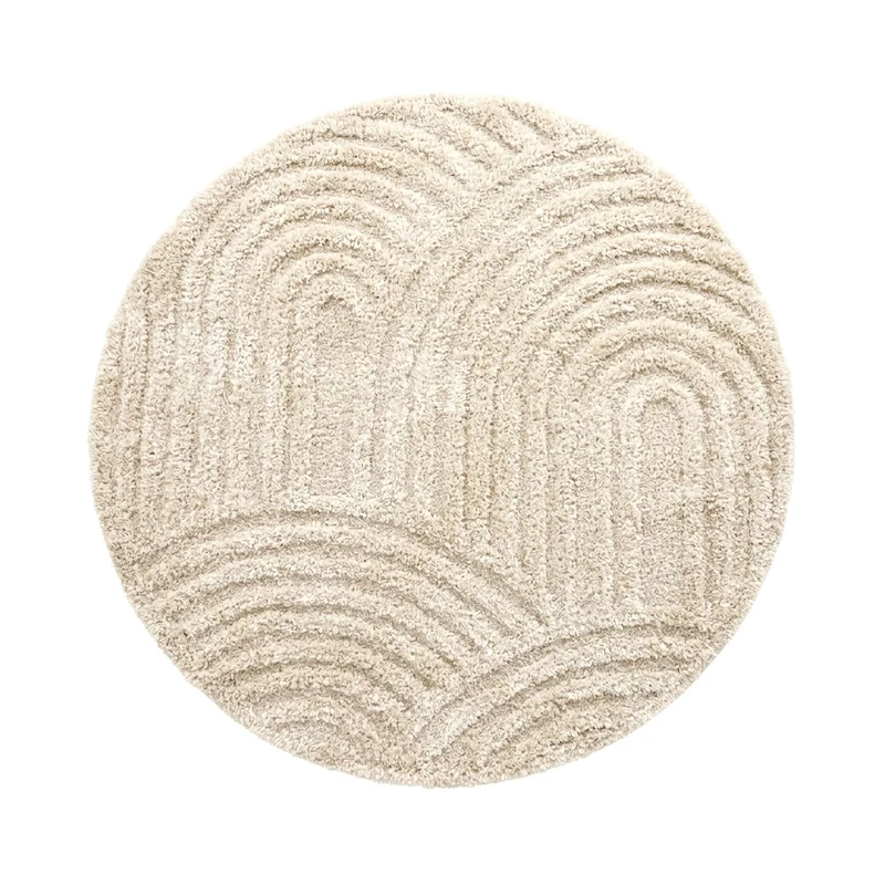 Teppich Skandinavisch Rund - Lova Arches Beige