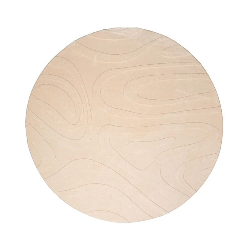 Runder Teppich Wohnzimmer - Charm Shapes Beige