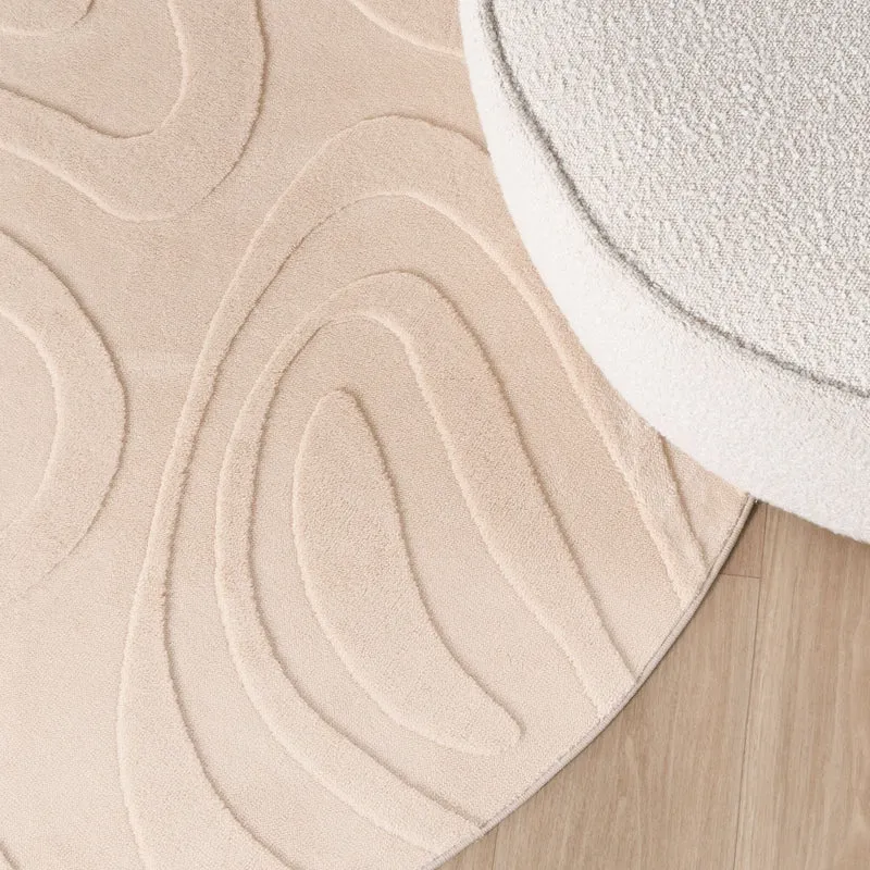 Runder Teppich Wohnzimmer - Charm Shapes Beige