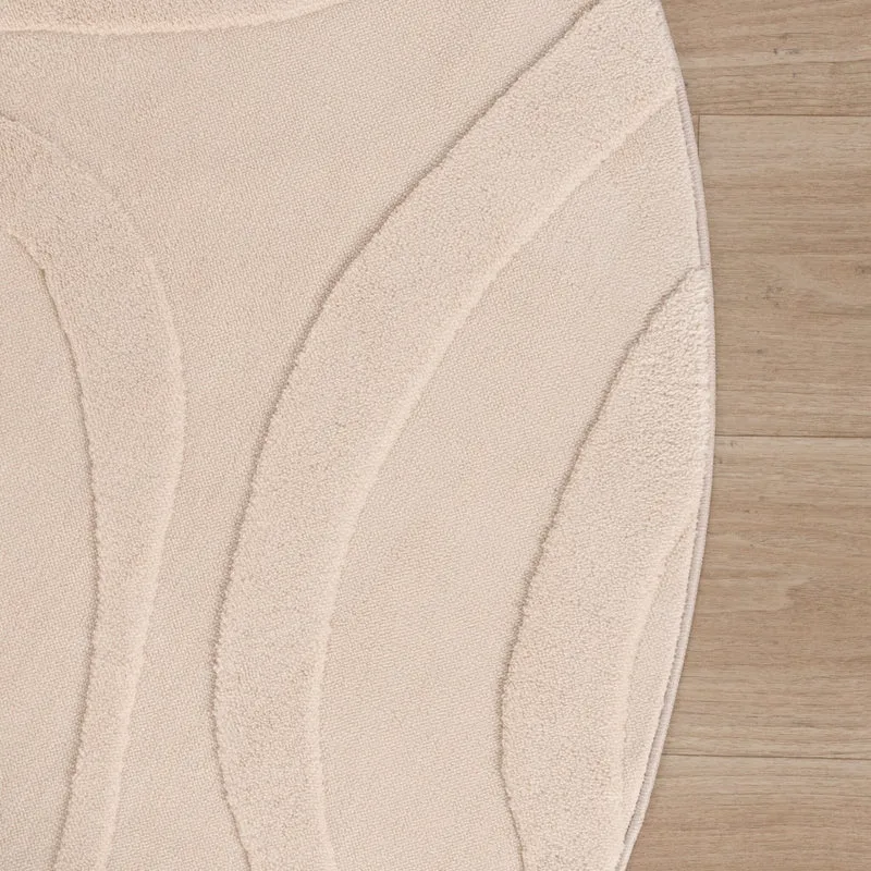 Runder Teppich Wohnzimmer - Charm Shapes Beige