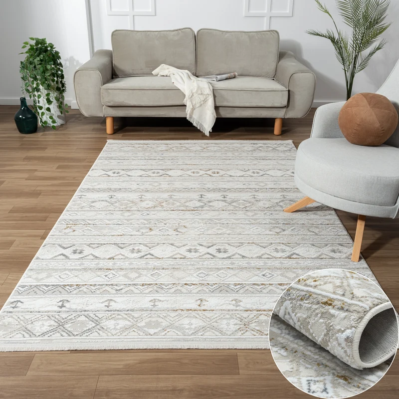 MY-RUG "Mina", flachgewebter Teppich mit maritimen Muster