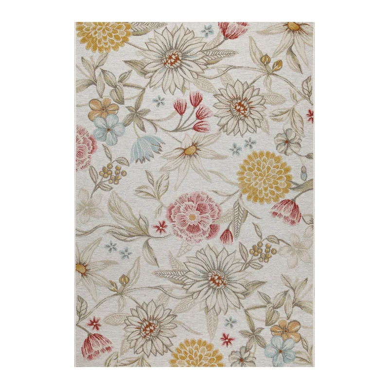 In & Outdoorteppich Beige "Abloom" WECONhome