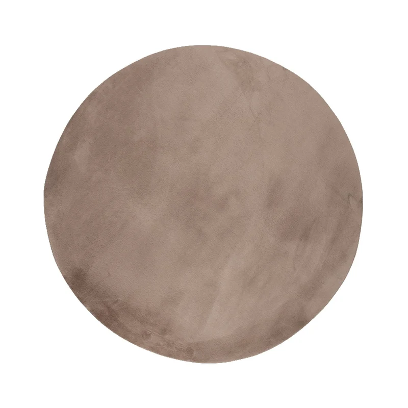 Flauschiger Teppich Rund - Cozy Taupe