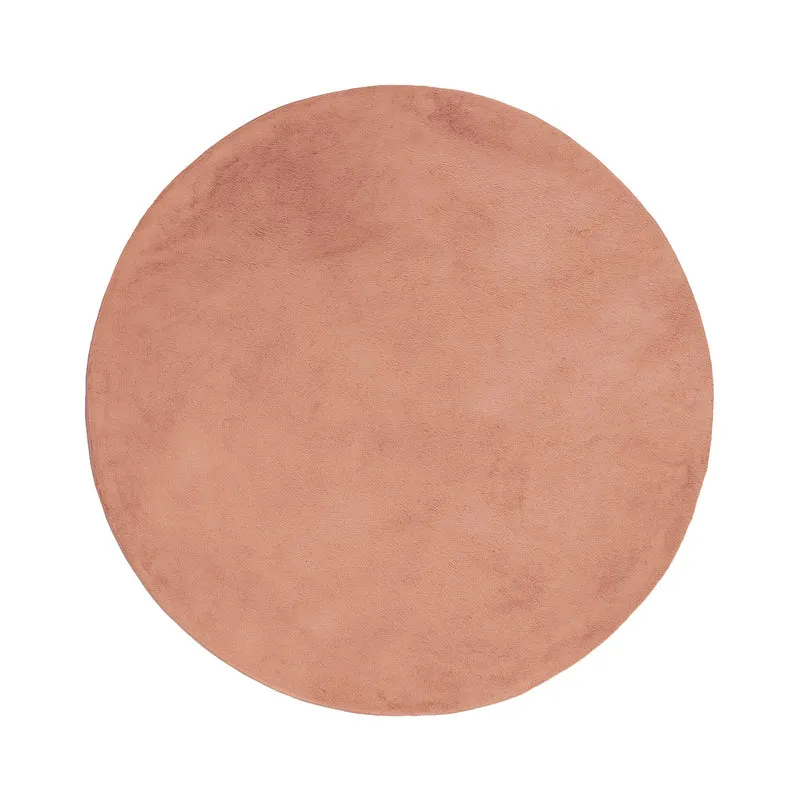 Flauschiger Teppich Rund - Cozy Rosa