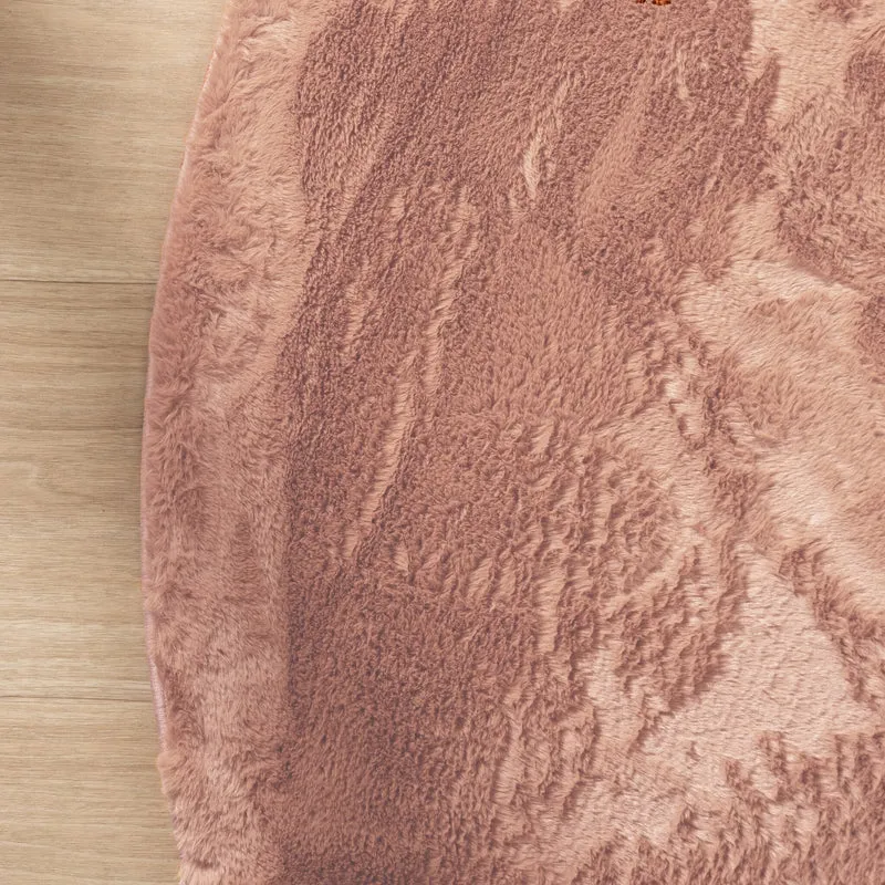 Flauschiger Teppich Rund - Cozy Rosa