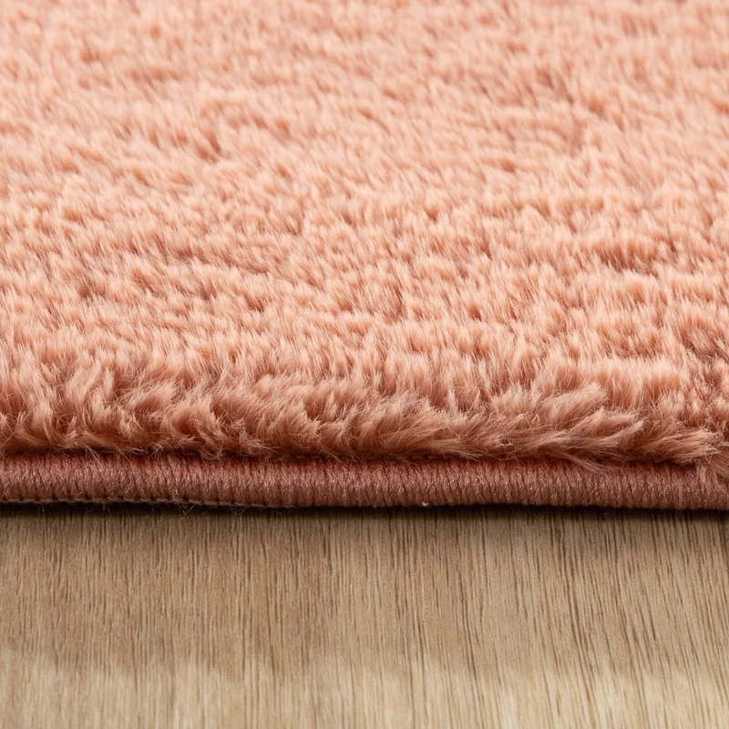 Flauschiger Teppich Rund - Cozy Rosa