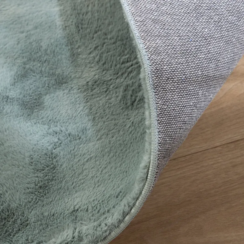 Flauschiger Teppich Rund - Cozy Grün