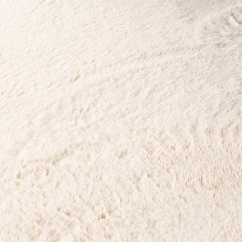 Flauschiger Teppich Rund - Cozy Creme