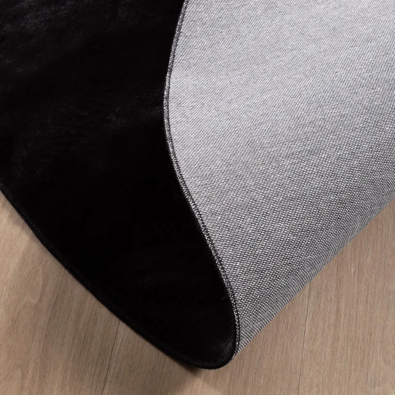 Flauschiger Teppich Rund - Cozy Schwarz