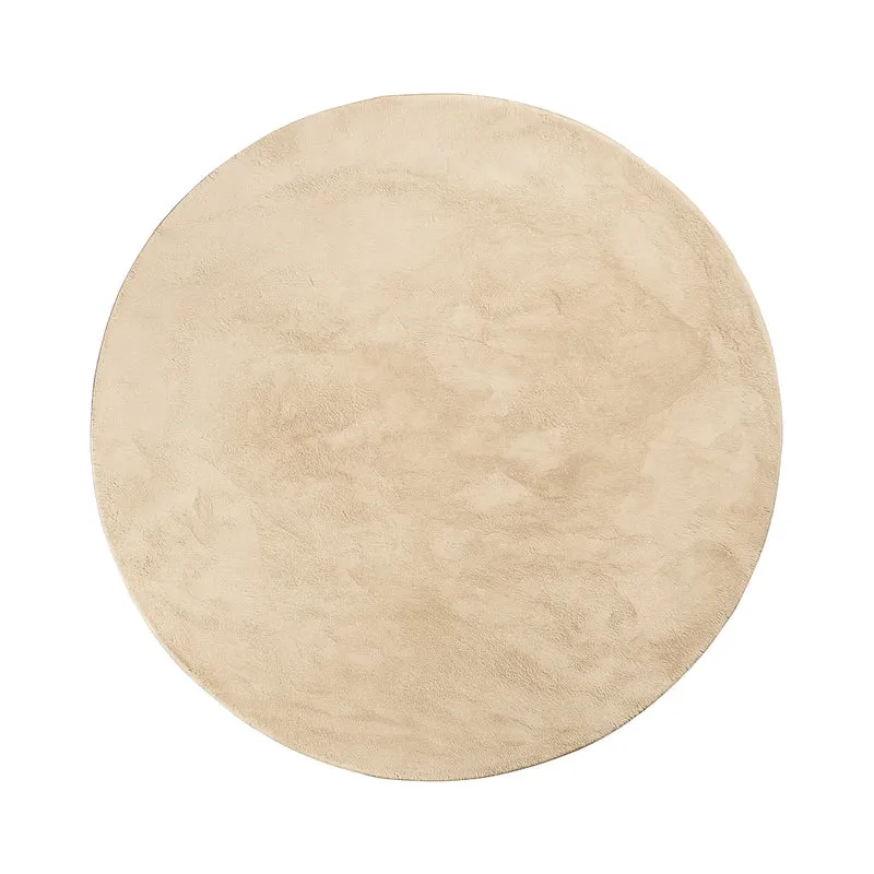 Flauschiger Teppich Rund - Cozy Beige