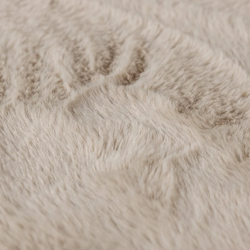 Flauschiger Teppich Rund - Cozy Beige