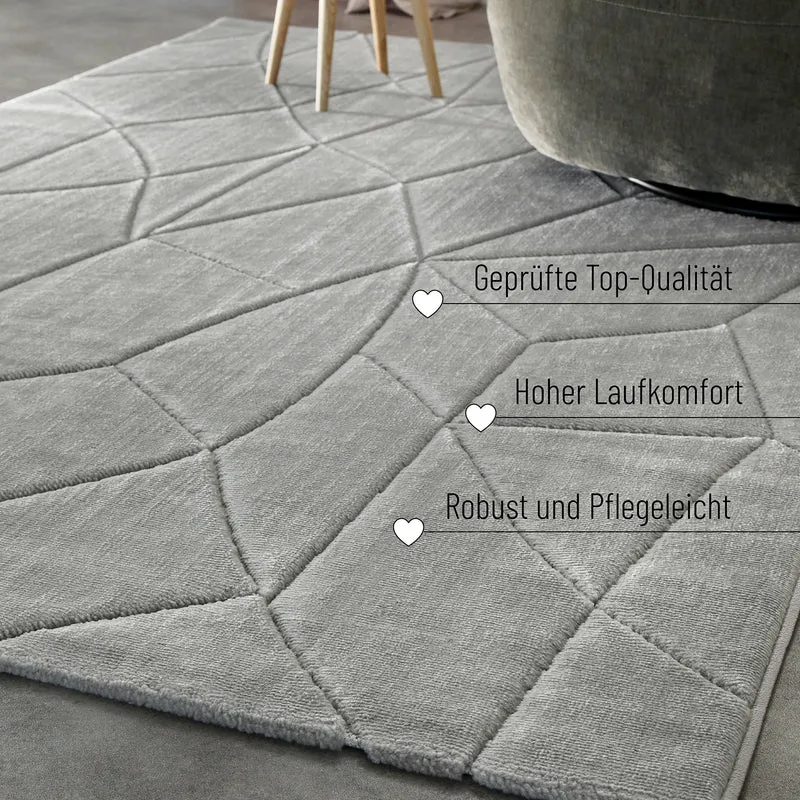 Kurzflorteppich Grau "Unplugged" WECONhome