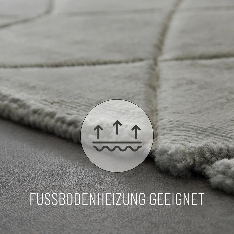 Kurzflorteppich Grau "Unplugged" WECONhome