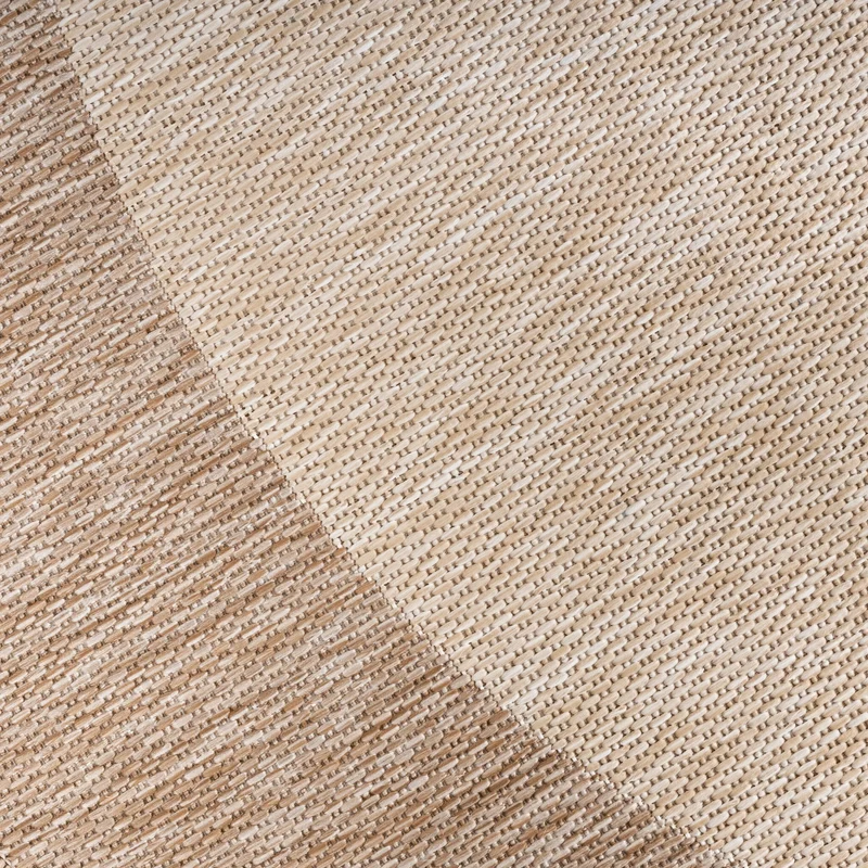 In- & Outdoor Teppich Rund - Sierra Border Creme Beige
