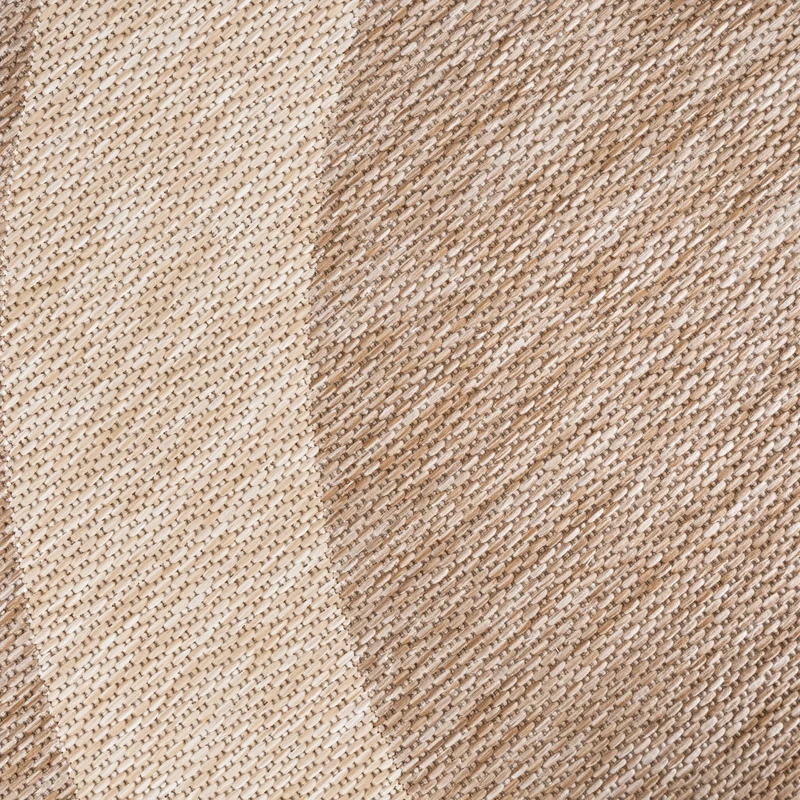 In- & Outdoor Teppich Rund - Sierra Border Beige Creme