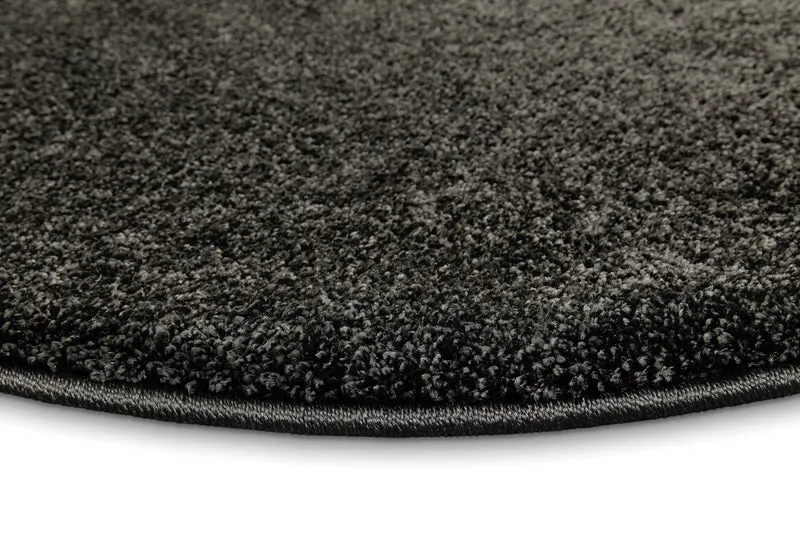 Kurzflorteppich Rund Anthrazit "Wogh" WECONhome