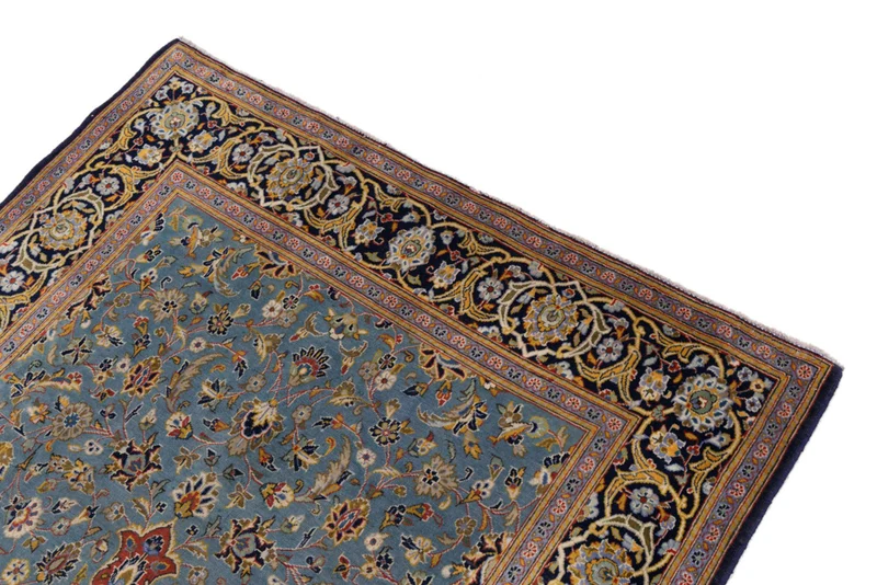 Perserteppich - Keshan - 135 x 205 cm - hellblau