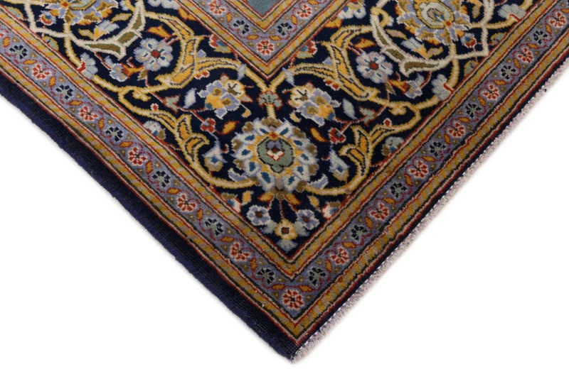 Perserteppich - Keshan - 135 x 205 cm - hellblau