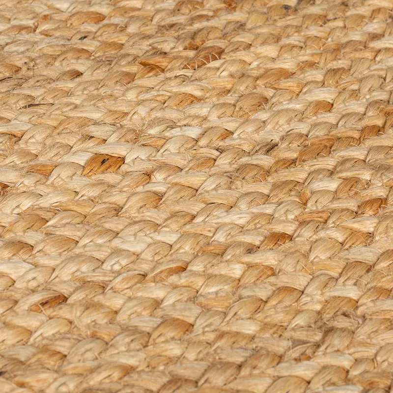 Jute Teppich Rund - Kahano Natur Terrakotta