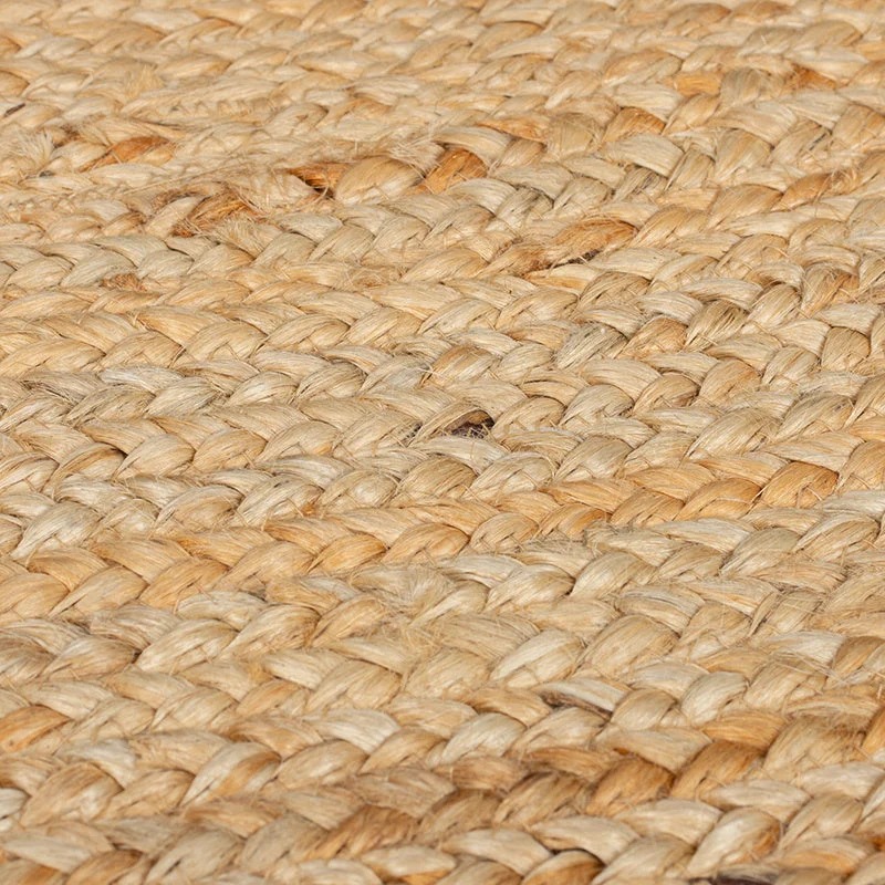 Jute Teppich Rund - Kahano Natur Grün