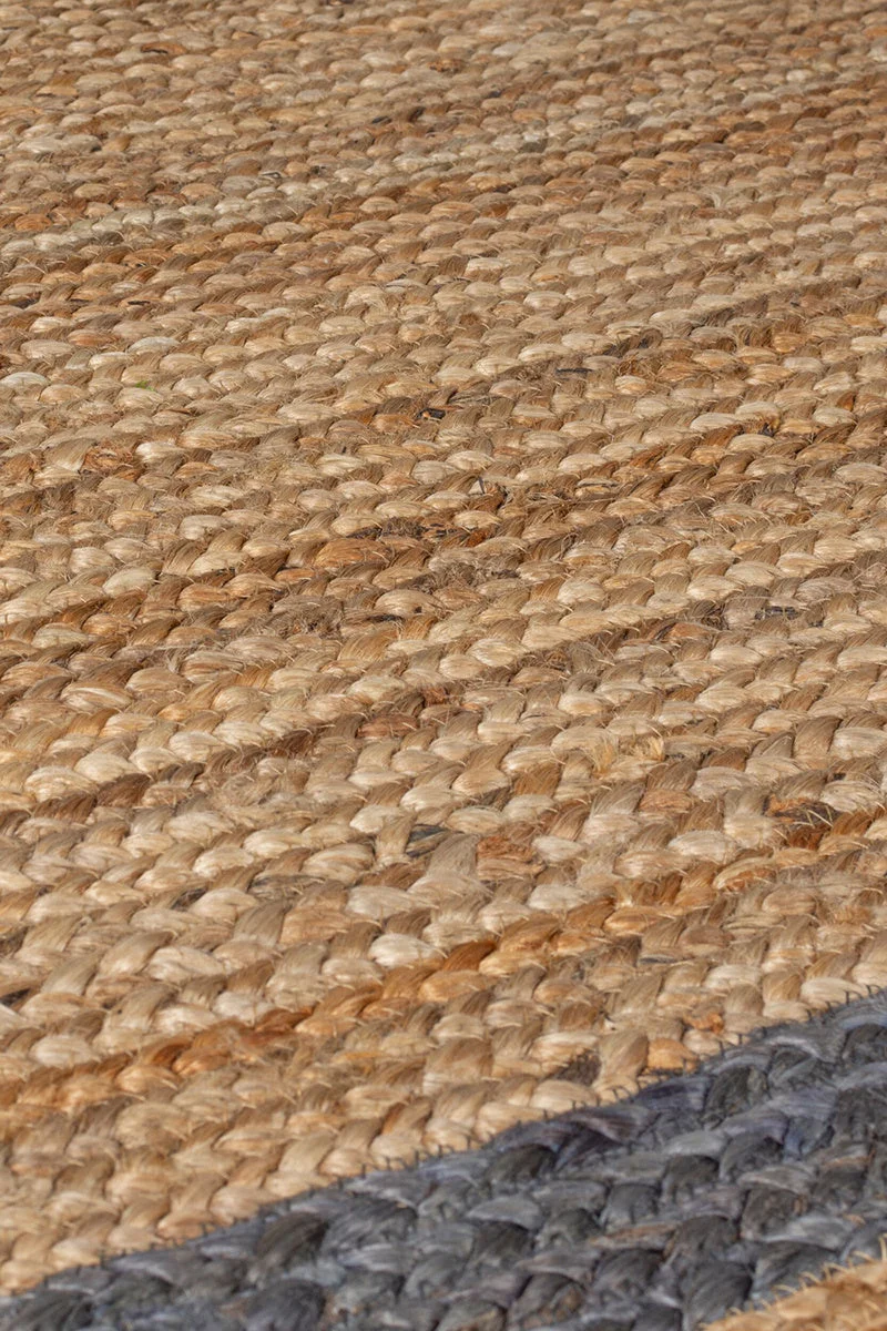 Jute Teppich Rund - Grazo Natur Grau