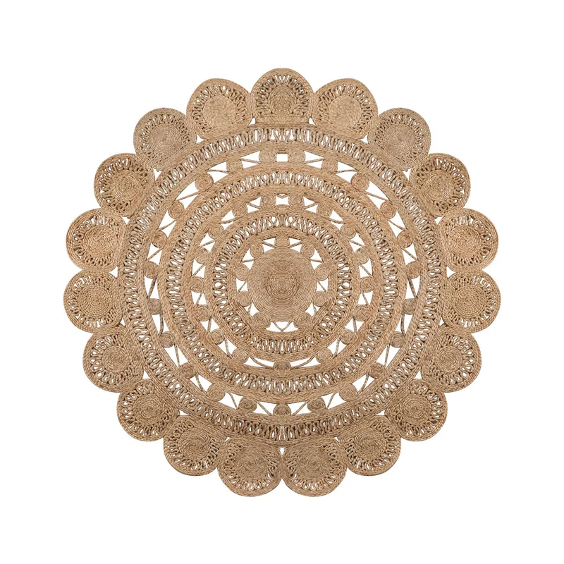 Jute Teppich Rund - Eduno Beige