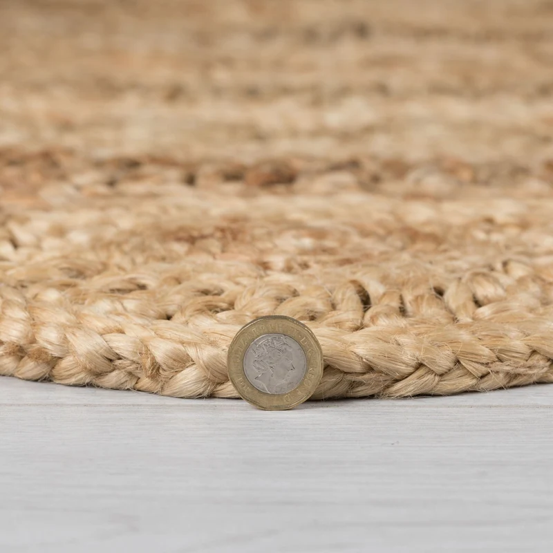 Jute Teppich Rund - Eduno Beige