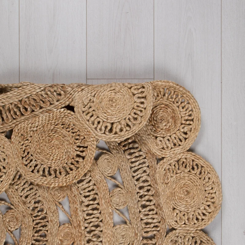 Jute Teppich Rund - Eduno Beige