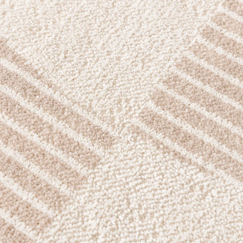 Skandinavischer Teppich Rund - Aurora Shapes Beige