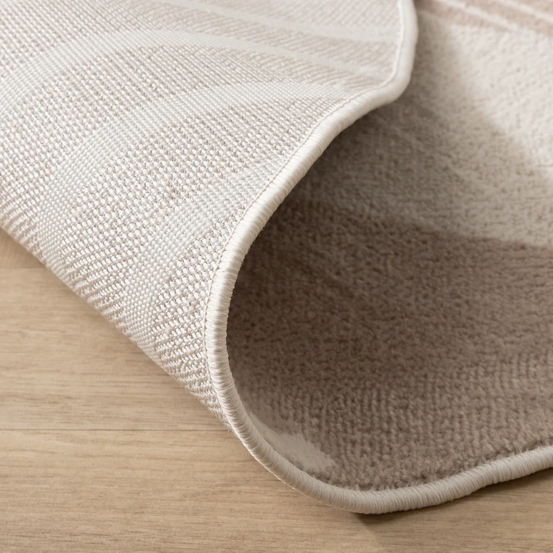 Skandinavischer Teppich Rund - Aurora Shapes Beige