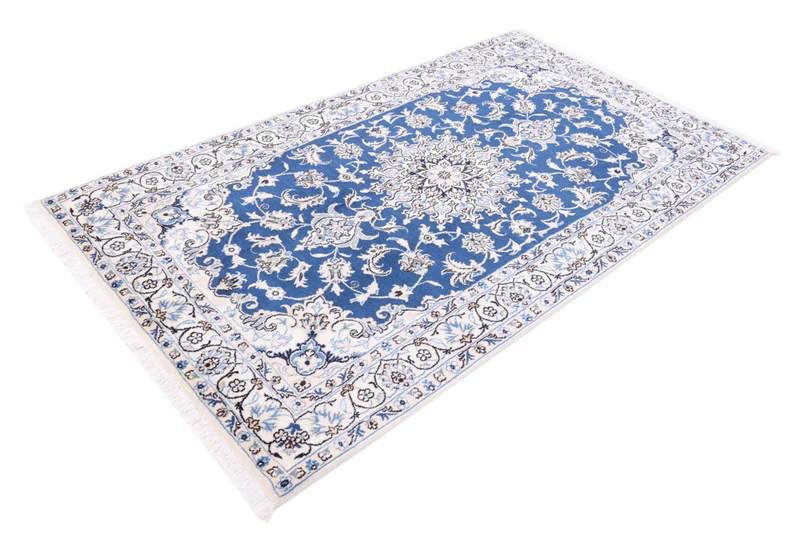 Perserteppich - Nain - 122 x 211 cm - blau