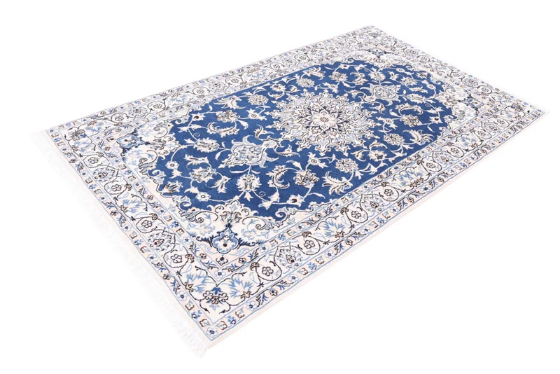 Perserteppich - Nain - 122 x 211 cm - blau