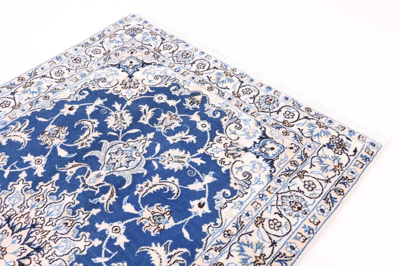 Perserteppich - Nain - 122 x 211 cm - blau