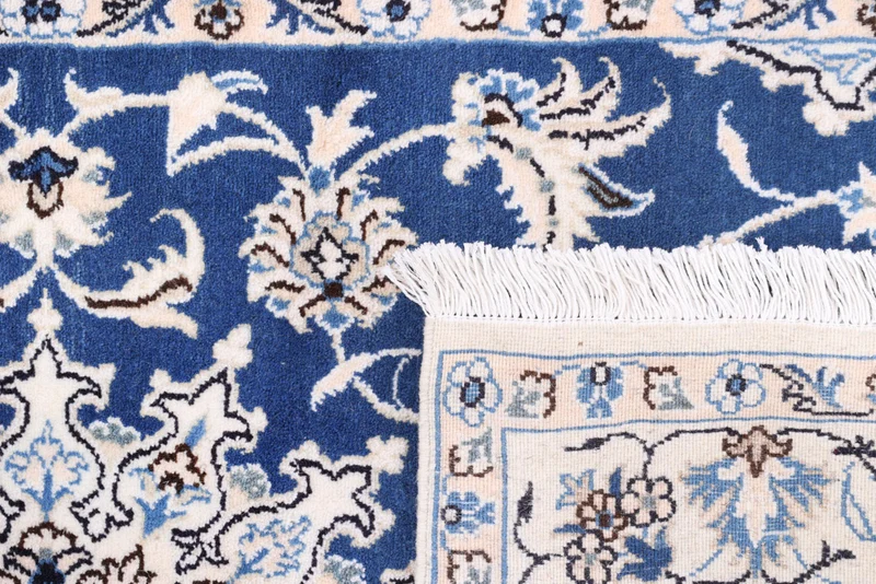 Perserteppich - Nain - 122 x 211 cm - blau