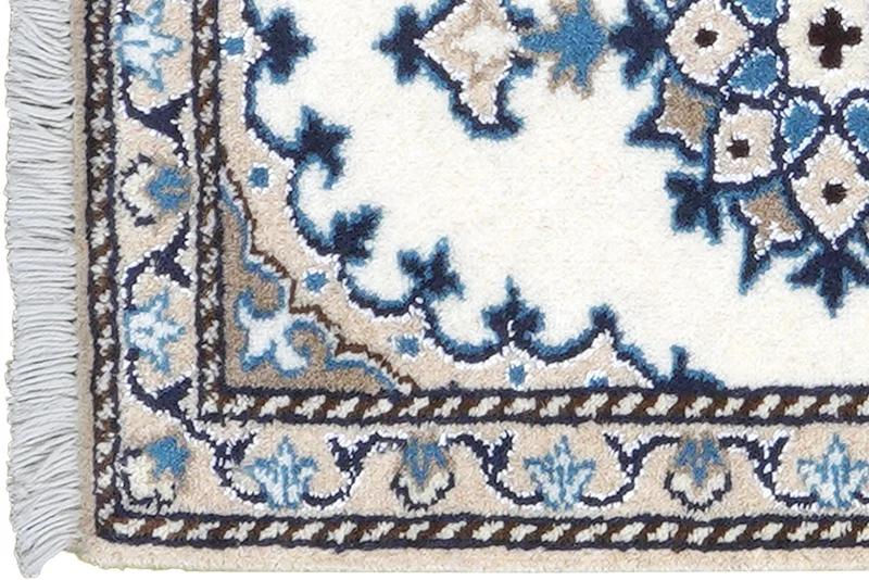 Nain 12La · Handgeknüpft – Beige, 58x39 cm