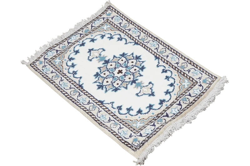 Nain 12La · Handgeknüpft – Beige, 58x39 cm