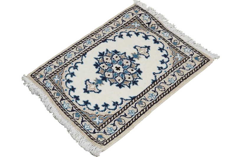 Nain 12La · Handgeknüpft – Beige, 58x39 cm