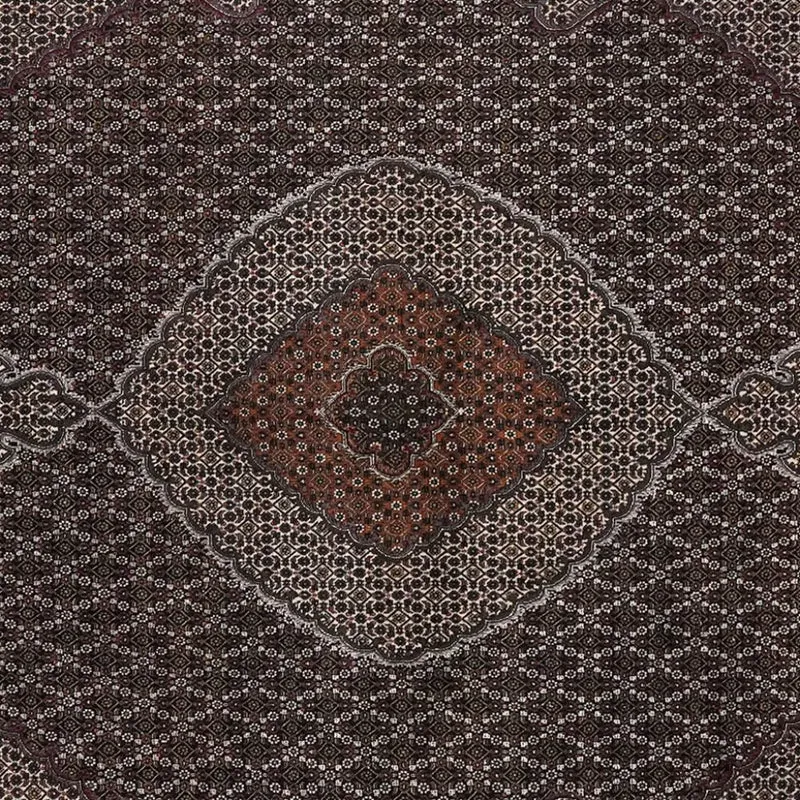 Tabriz 40 Raj · Handgeknüpft – Schwarz, 361x257 cm